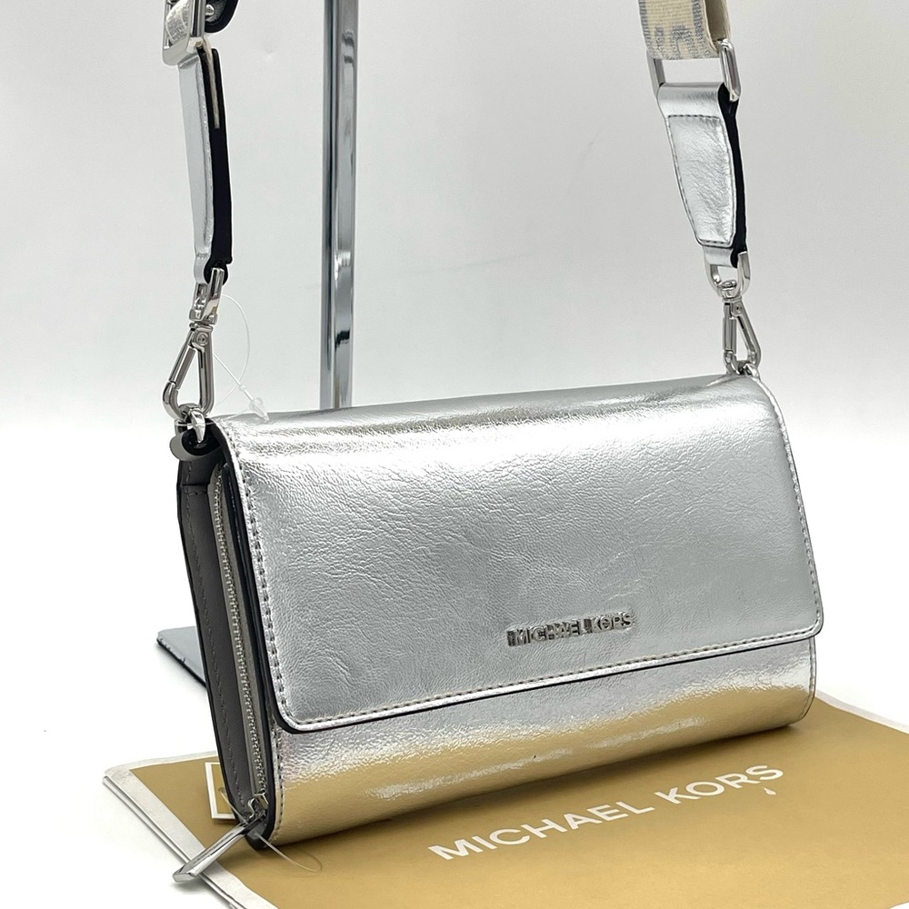 Michael Kors Large Zip Around Wallet Crossbody Bag